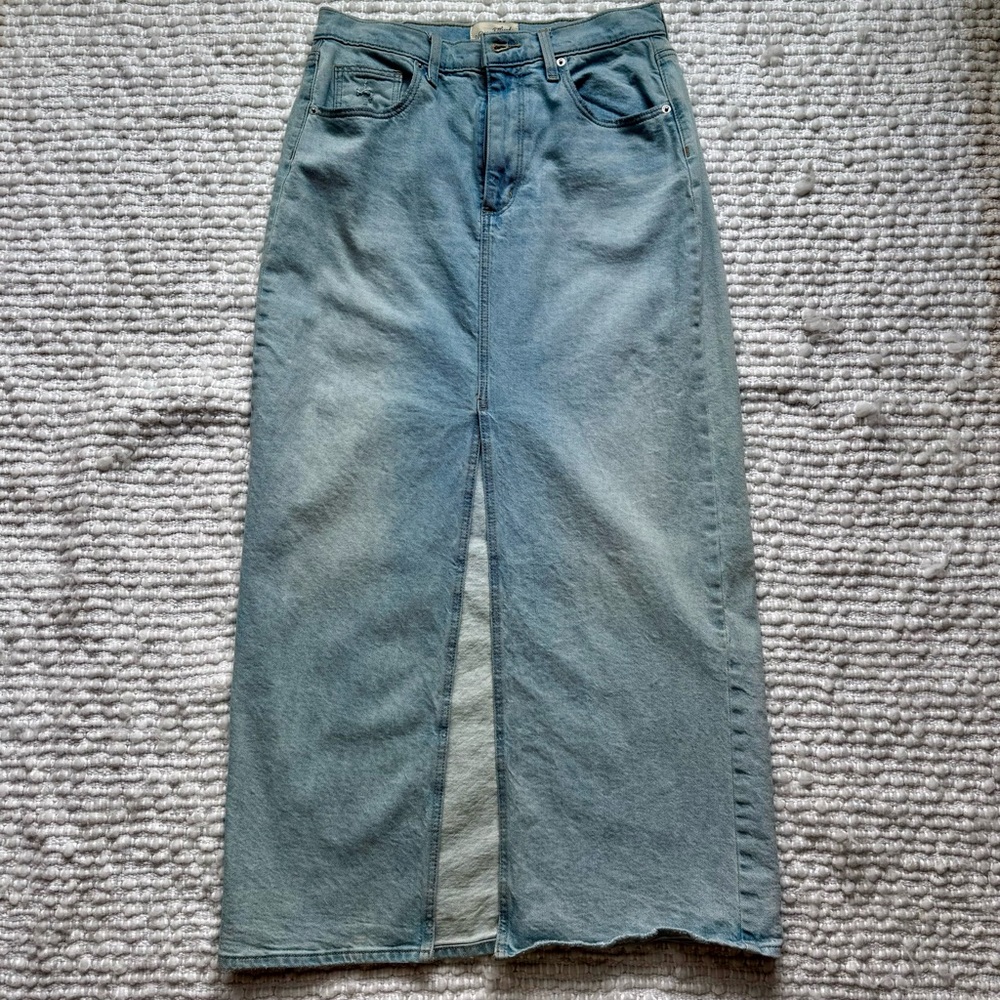Women's High-Rise Denim Maxi Skirt - Universal Thread™ Light Wash Size 8